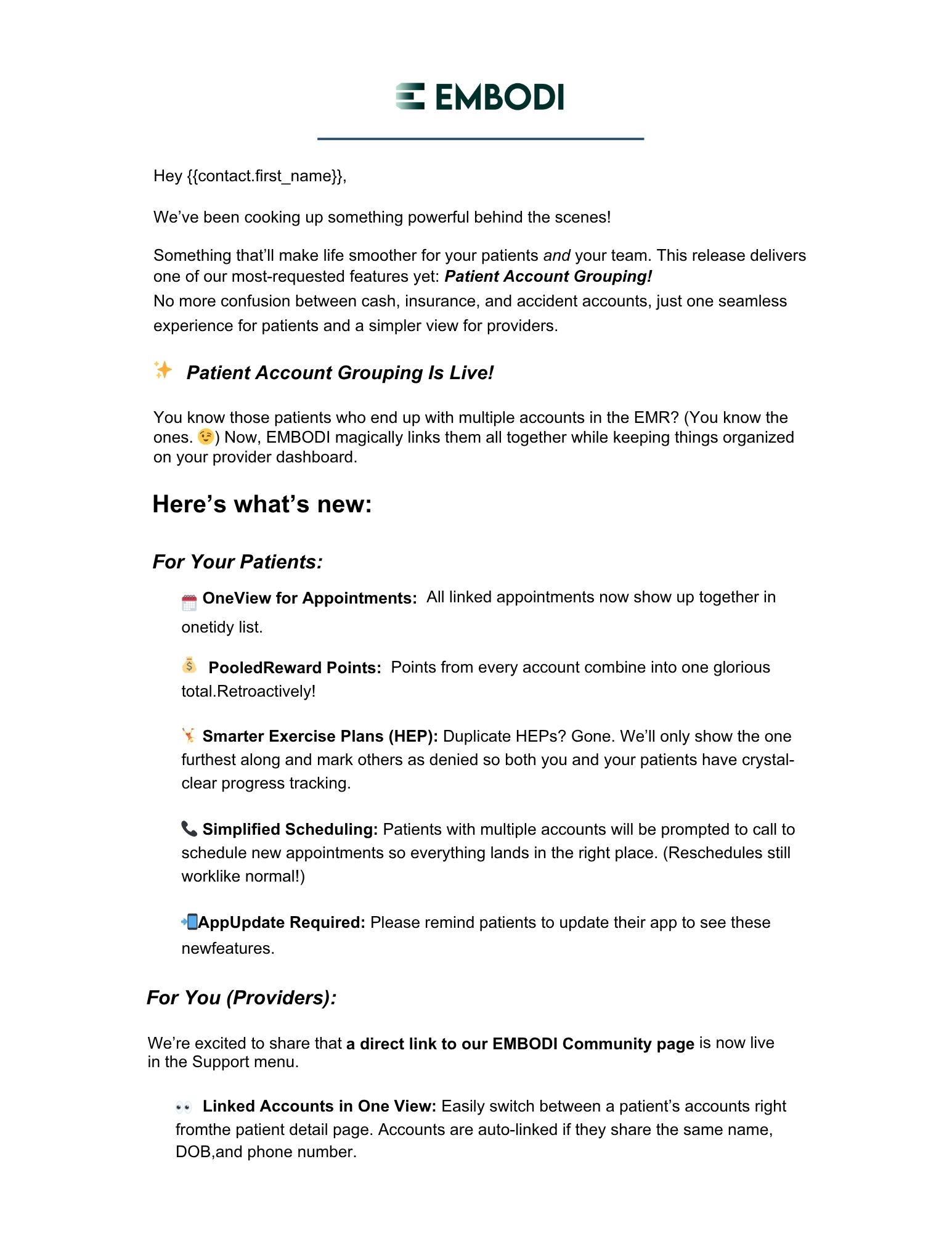 🚀 Big EMBODI Upgrade: Account Grouping Is Here! - October 30, 2025 ...